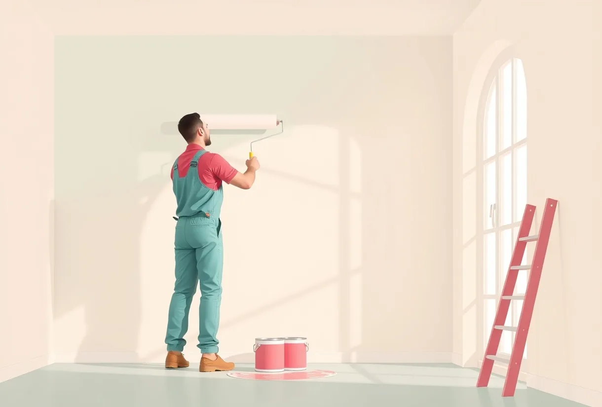 Peintre Brignais 69530 en intervention sur un chantier